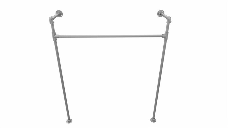 Rackbuddy Clothes Rack in argento con altezza regolabile